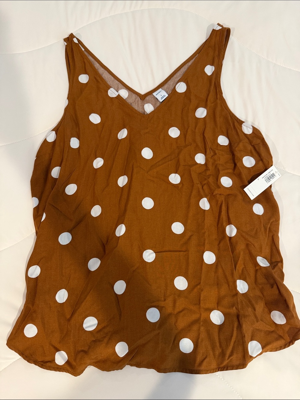 Old Navy Brown Polka Dot V-Neck Camisole
